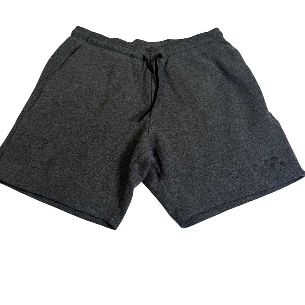 RVCA Fleece Shorts Mens Large Gray  7 Inch Inseam Drawstring Athletic Loungewear